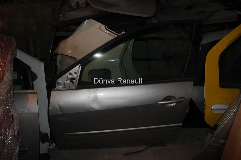 Renault Laguna 3 Sol Ön Kapı Gri Çıkm Orjinal